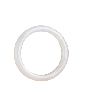 玉说和田玉手镯女款冰紫玉镯白月光镯子圆满富贵玉石手饰内径53mm