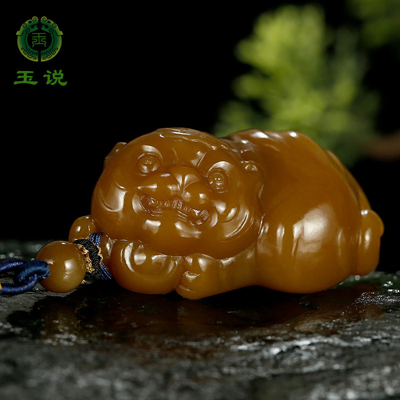 和田玉生肖虎吊坠男女款玉坠