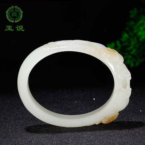 和田玉糖羊脂白玉手镯女款