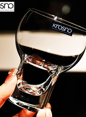 KROSNO新款SHAKE晶质玻璃创意鸡尾酒杯子套装个性马天尼杯甜品杯