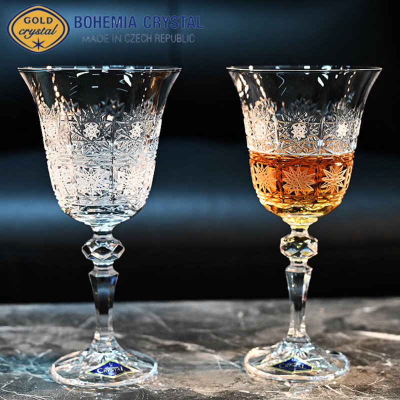 捷克新品进口BOHEMIA手工水晶玻璃威士忌杯洋酒杯啤酒杯酒瓶酒具