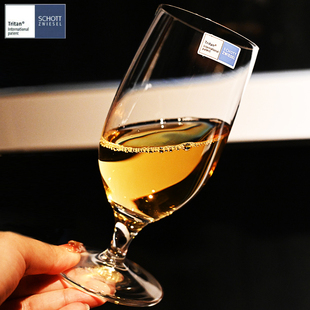 德国SCHOTT进口水晶玻璃小麦精酿黑啤酒杯高脚杯果汁饮料可乐杯子