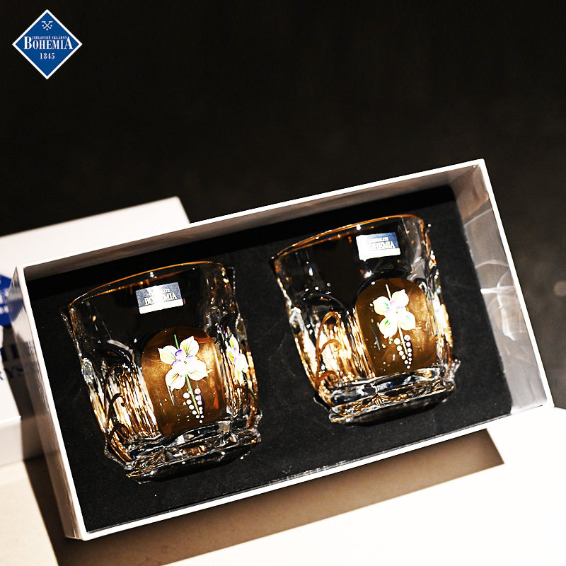 捷克进口BOHEMIA水晶玻璃轻奢描金雕花威士忌杯洋酒杯水杯啤酒杯,餐饮具,洋酒/威士忌杯,淘宝优惠券,粉丝福利购,淘宝优惠卷