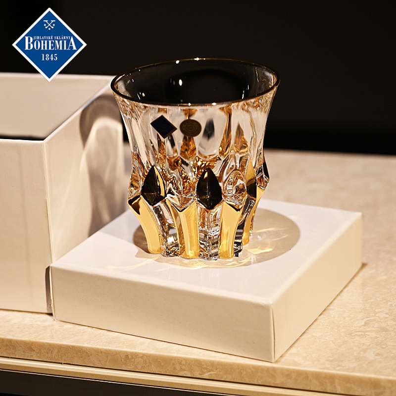 捷克原装进口水晶玻璃威士忌杯，品质保证