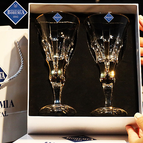 捷克进口BOHEMIA水晶玻璃红酒杯