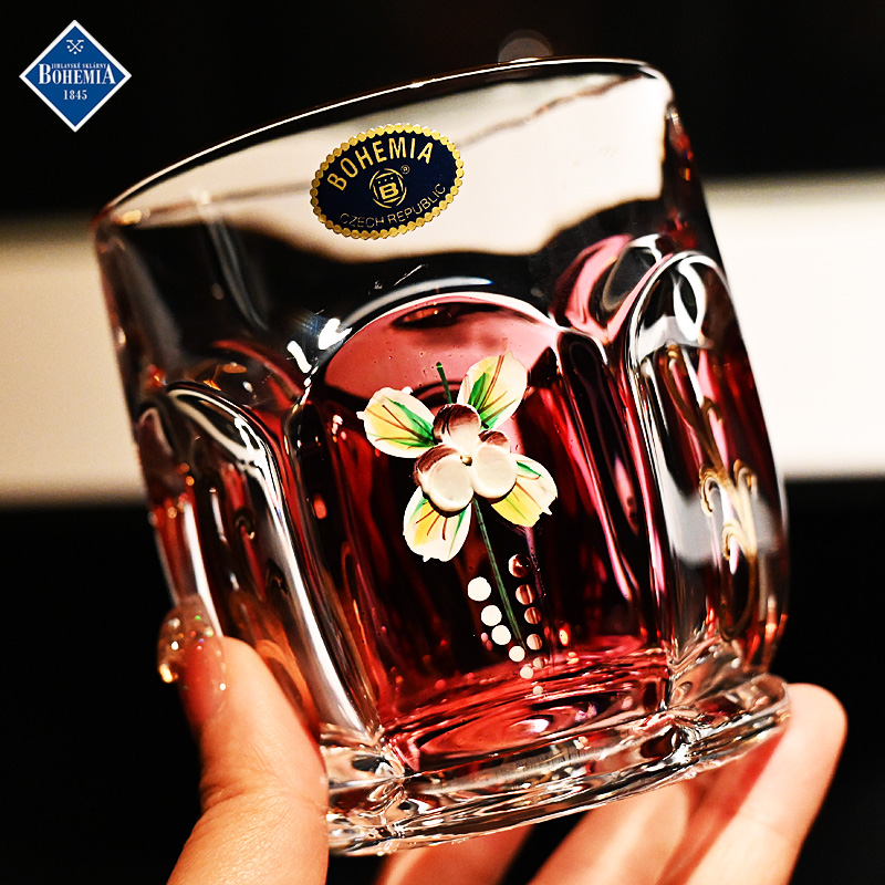 捷克进口水晶玻璃威士忌杯礼盒装