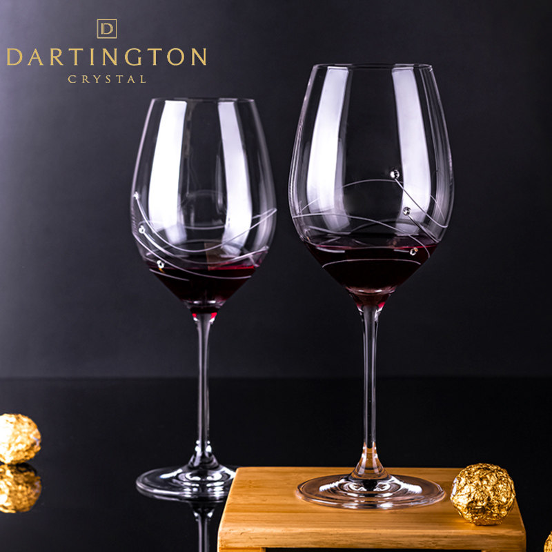 英国进口DARTINGTON欧式带钻水晶杯高脚杯红酒杯葡萄酒杯香槟杯子
