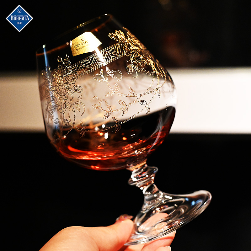 捷克进口水晶玻璃威士忌洋酒杯子