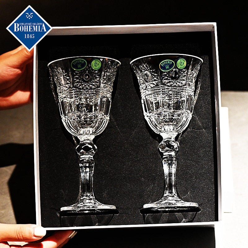 捷克进口BOHEMIA水晶玻璃高脚红酒杯葡萄酒杯旋转醒酒器套装礼盒,餐饮具,葡萄酒/红酒杯,淘宝优惠券,粉丝福利购,淘宝优惠卷