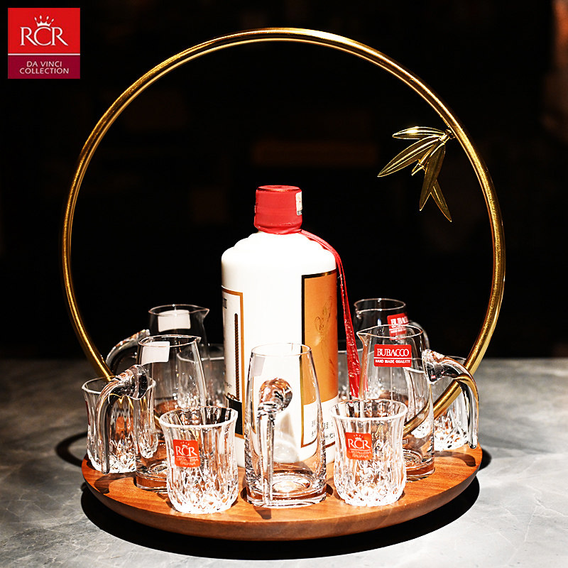 RCR水晶玻璃白酒杯套装轻奢家用酒具礼盒装