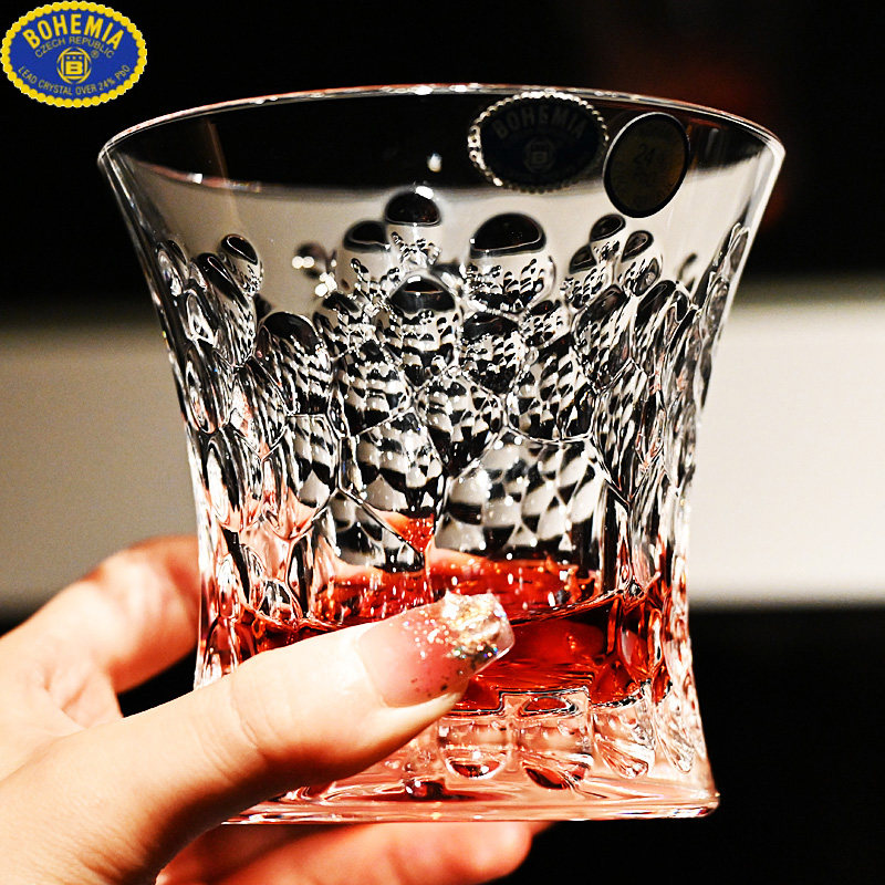 捷克进口水晶玻璃XO威士忌杯洋酒杯调酒杯啤酒杯果汁饮料杯水杯子