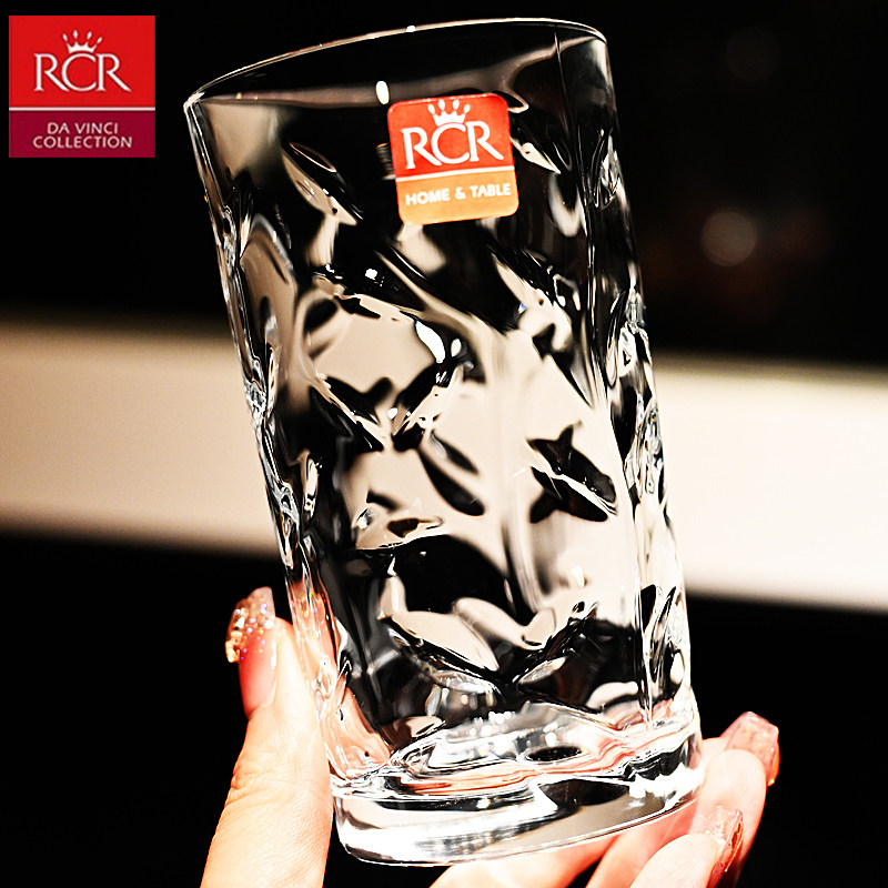 意大利RCR进口水晶玻璃威士忌洋酒杯调果汁饮料鸡尾酒杯高水杯子