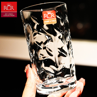 意大利RCR进口水晶玻璃威士忌洋酒杯调果汁饮料鸡尾酒杯高水杯子