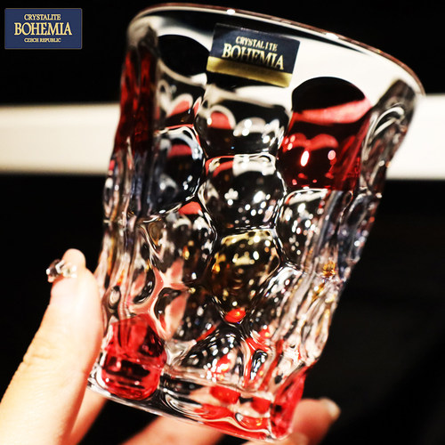 BOHEMIA捷克进口水晶玻璃焕彩威士忌洋酒杯啤酒果汁水杯酒具组套