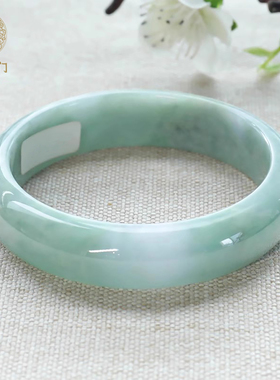 五花八门缅甸冰糯种玉手镯果绿翡翠手镯女玉镯天然正品19668