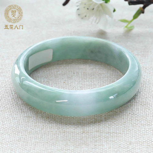 缅甸冰糯种内径翡翠手镯
