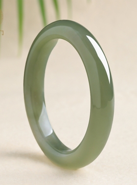 五花八门天然和田玉手镯女款青海料晴水青玉手镯子正品官方旗舰店