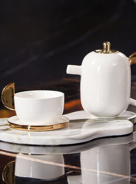 中古风样板房客厅茶几装饰摆件