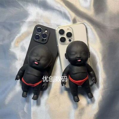 网红娜塔莎gt7/v50s/gt3软gt2/V30抽象v60s/OPPO真我gtneo6se手机壳v70黑人娃娃realme15pro+/12/10s软V13v11