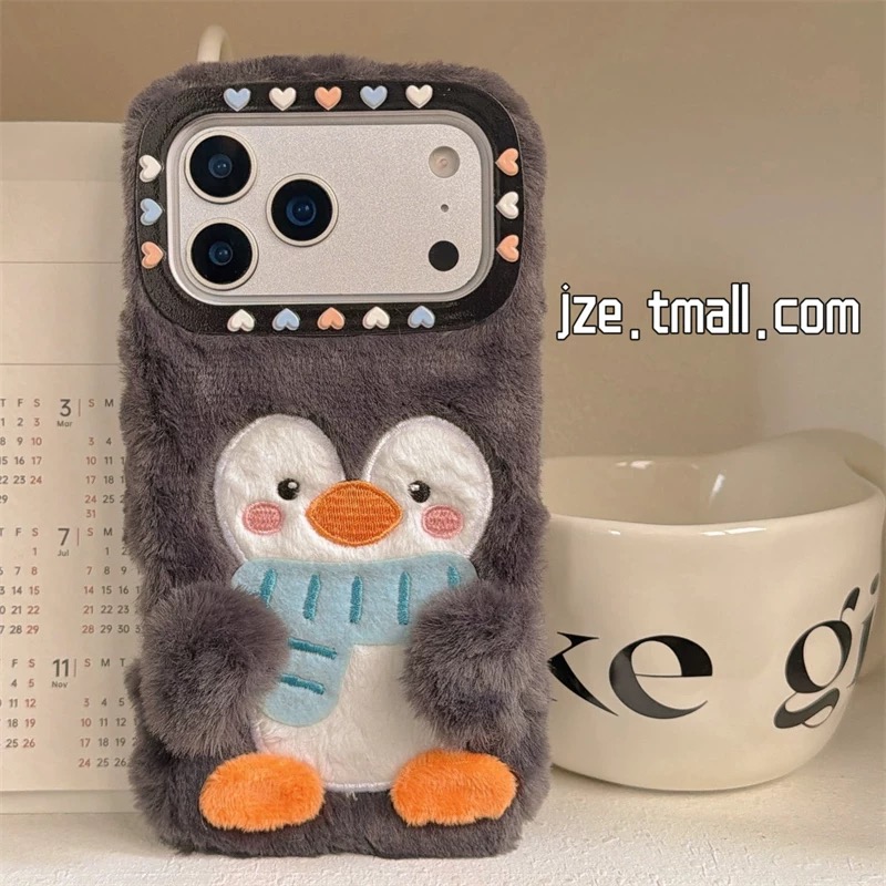 毛绒gt7/v50s/gt3日韩gt2/V30t企鹅v60s/OPPO真我gtneo6se卡通手机壳v70realme15pro+/12/10s少女心V13v11萌
