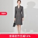 场合职业套裙气质通勤正装 艾尚臣春秋西装 连衣裙女灰色高级感正式