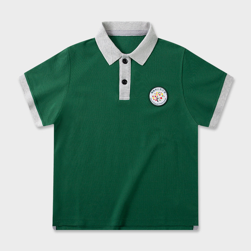 江苏省南京市江宁区上元小学男生夏季短袖polo衫女生翻领t恤校服