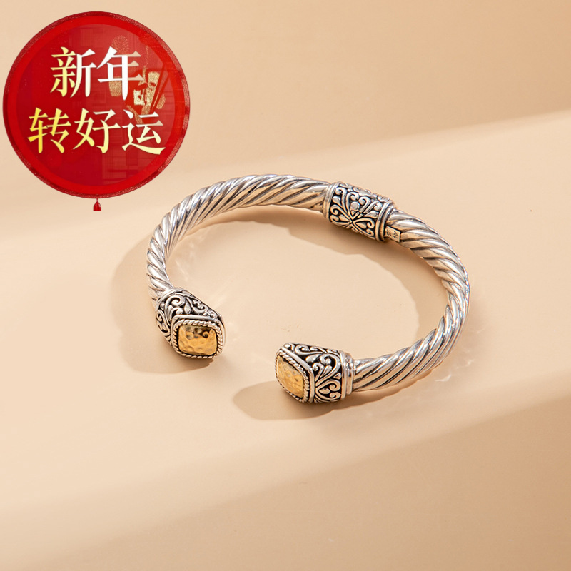 小方糖系列手工S925纯银鎏金复古