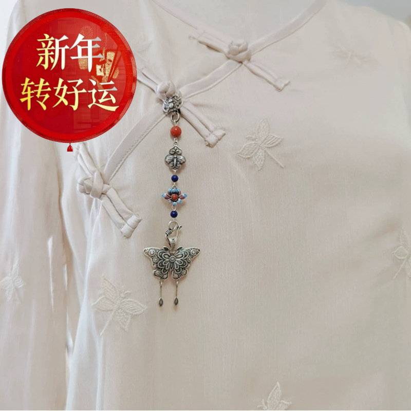 【蝶恋花】原创纯银古典中国风旗