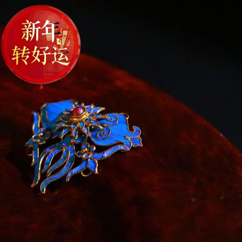 【好运】寿桃佛手故宫同款烧蓝胸