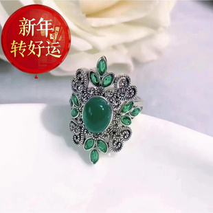 国风绿野踪花丝镂空吊坠风中式 个性 新款 小众设计首饰 新年转运