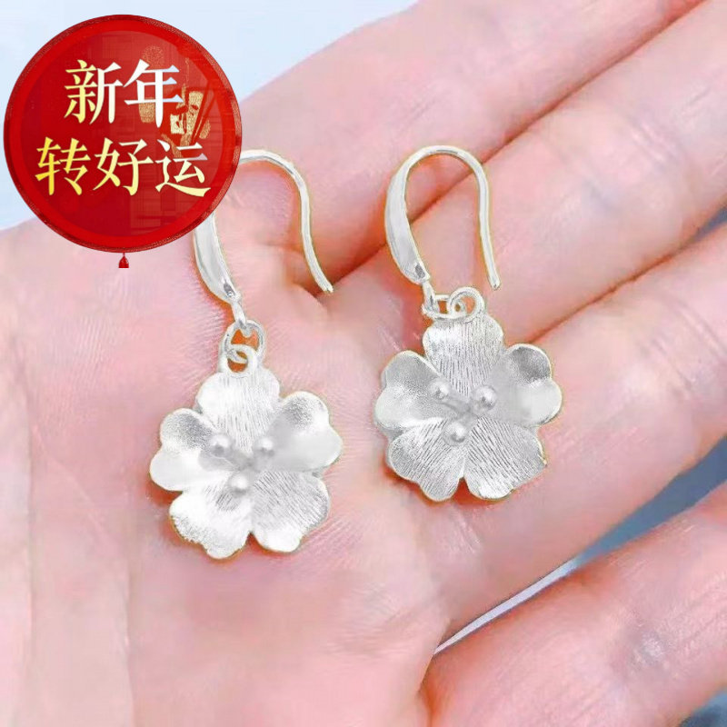 【新年转运】铜镀银新款小清新可爱花朵耳钩铜镀银立体玫瑰花耳环