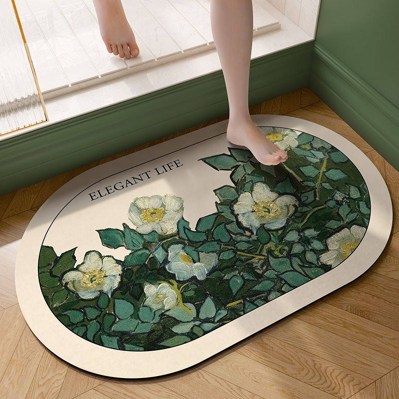 美可可硅藻泥复古油画浴室吸水