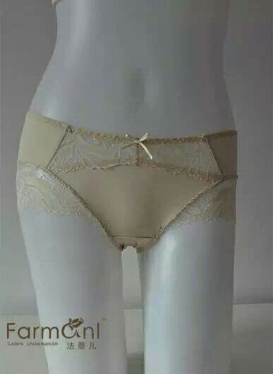 女士中腰性感纯色速干内裤