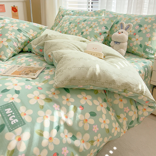 纯棉全棉被套单件冬季 加厚单人被罩150x200x230磨毛被单被褥子套