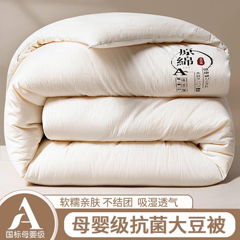 大豆纤维被子冬被加厚保暖10斤子母被二合一春秋棉被被芯空调被褥