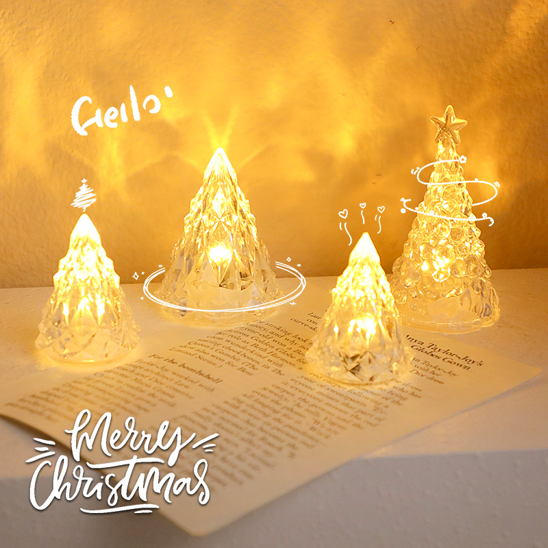 圣诞树灯ins氛围感冰山小夜灯