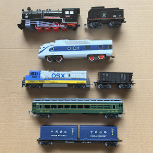 儿童客车货车木材集装箱HO特种车厢电动轨道男孩仿真火车模型玩具