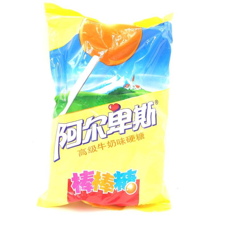 阿尔卑斯牛奶棒棒糖20支200g 原味草莓葡萄香草可乐硬糖零食婚庆