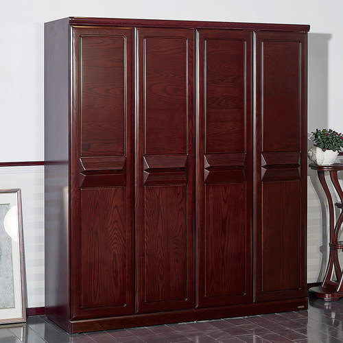 顺心家具实木衣柜中式水曲柳