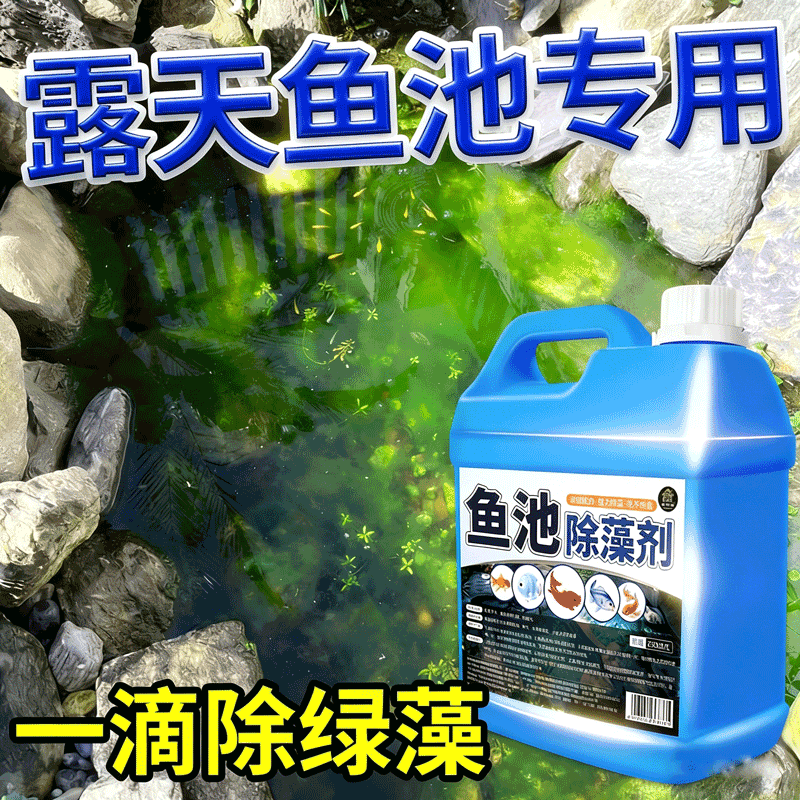 鱼池除藻去苔剂净水专用去绿藻褐藻丝藻不伤鱼鱼塘净水除垢剂叁