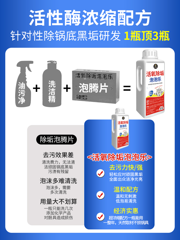 铁锅底烧焦除垢糊底黑锅去油污一刷净锅里锅底黑垢清洁剂清洗膏粉