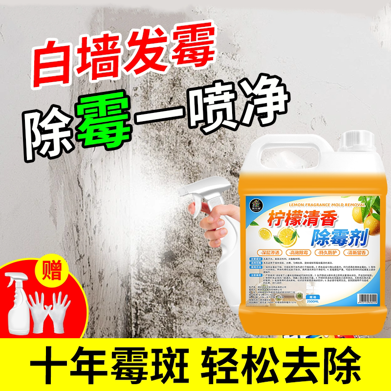 白墙体除霉剂家用墙壁纸清除墙面回南天霉菌防发霉去斑清洁神器陆