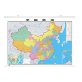 高清 中国地图挂图 高清双面覆膜防水约1.1 0.8米 家用办公室商务学生地理地图高铁路高速国道交通