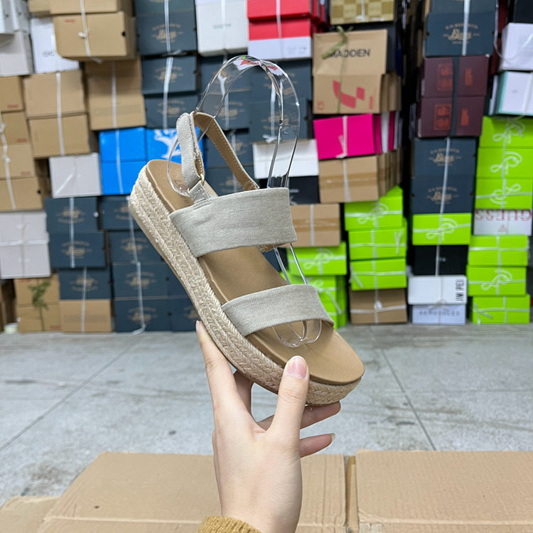 外贸原单厚底凉鞋圆头露趾简约时尚新款平底舒适休闲百搭一字扣带,女鞋,休闲凉鞋,淘宝优惠券,粉丝福利购,淘宝优惠卷