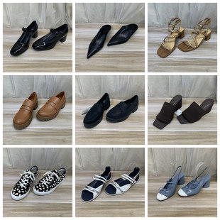 外贸原单女鞋杂款40码独码大码福利时尚圆头一字扣凉鞋拖鞋单鞋