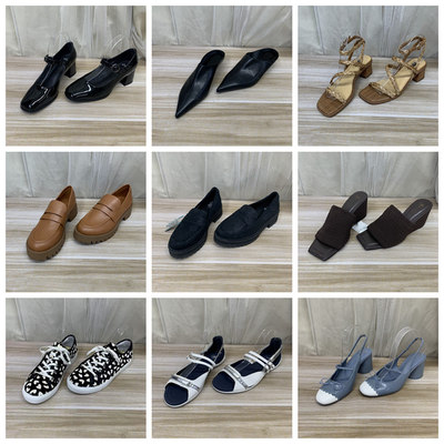 40码时尚圆头一字扣凉鞋拖鞋单鞋