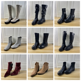 新款 Lady 短靴简约时尚 杂款 孤品捡漏长靴百搭 Shoes外贸原单40码