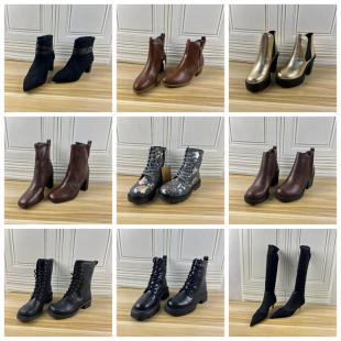 清仓时尚 外贸原单女靴杂款 独码 39码 百搭尖头纯色短靴长靴 38.5