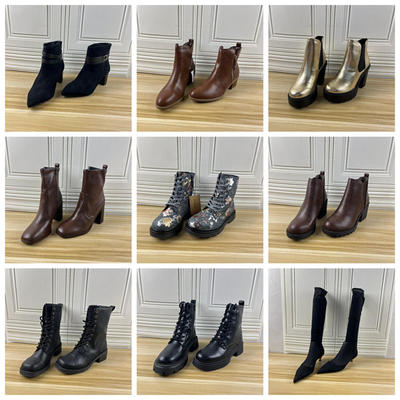 独码清仓时尚尖头纯色短靴长靴