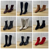 Shoes外贸原单女靴杂款 圆头粗跟时装 36码 时尚 短靴长靴 独码 Lady